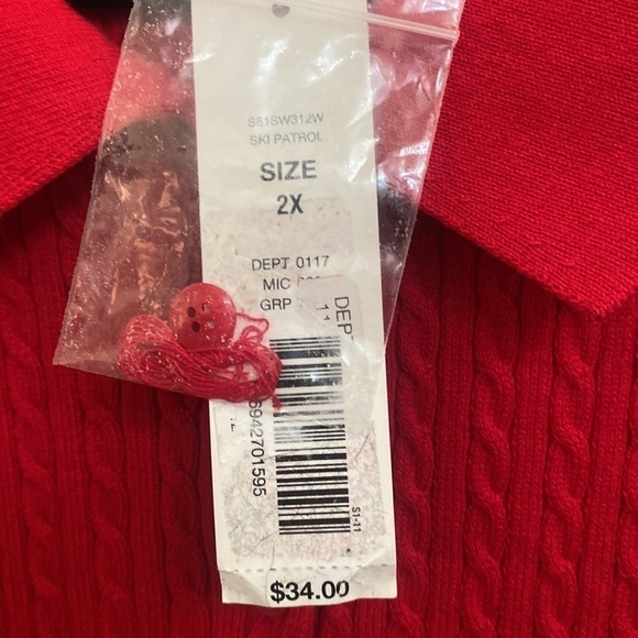 NWT Westbound red sweater. Size is 2X - Picture 7 of 9